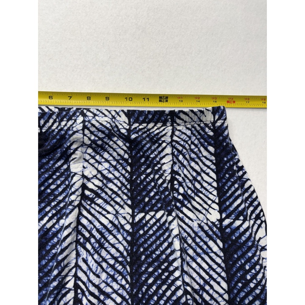 MICHAEL Michael Kors Skirt Womens 1X Plus Blue Geometric Print Maxi Long Jersey - Picture 11 of 11